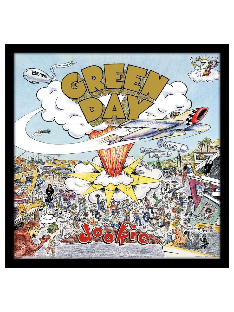 Dookie Album Cover Green Day Framed Album Artwork dookie-album-cover-green-day-framed-album-artwork
