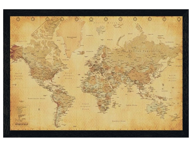 Vintage Style World Map