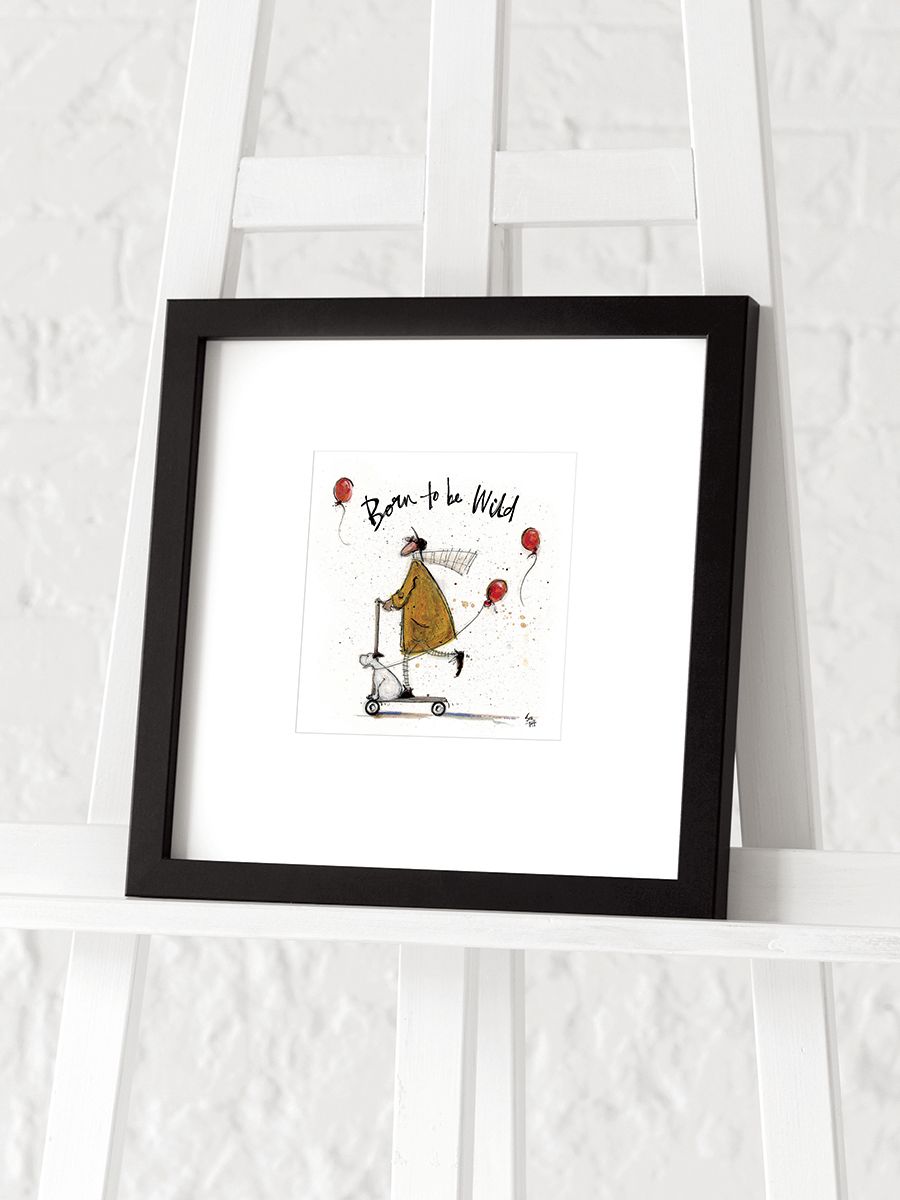 Black Wooden Framed Born to be Wild