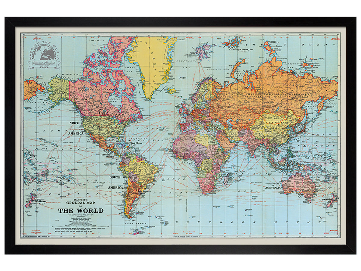 General Map Of The World Colour