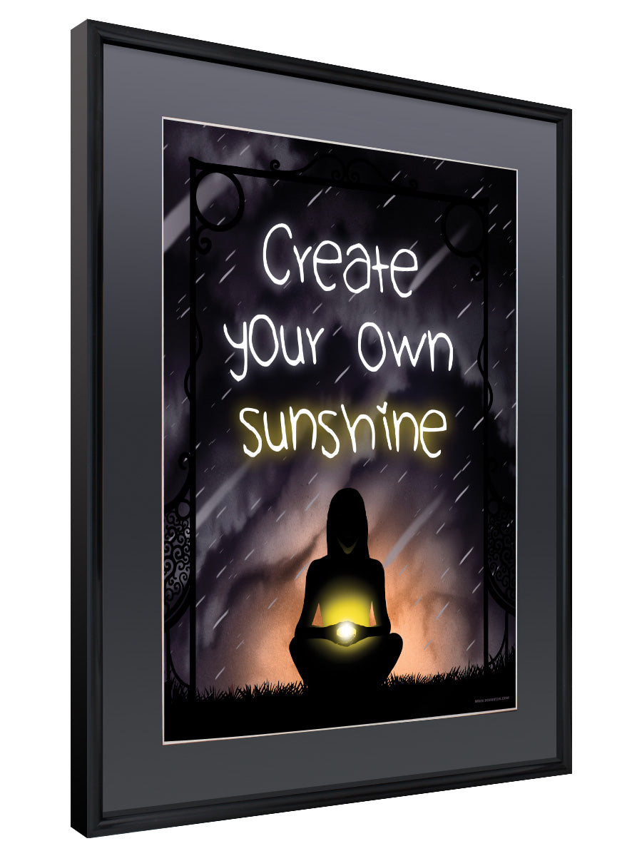 Gloss Black Framed Create Your Own Sunshine