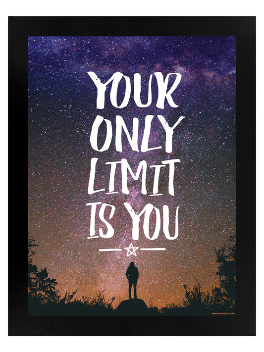 Your Only Limit Is You Black Wooden Framed Print