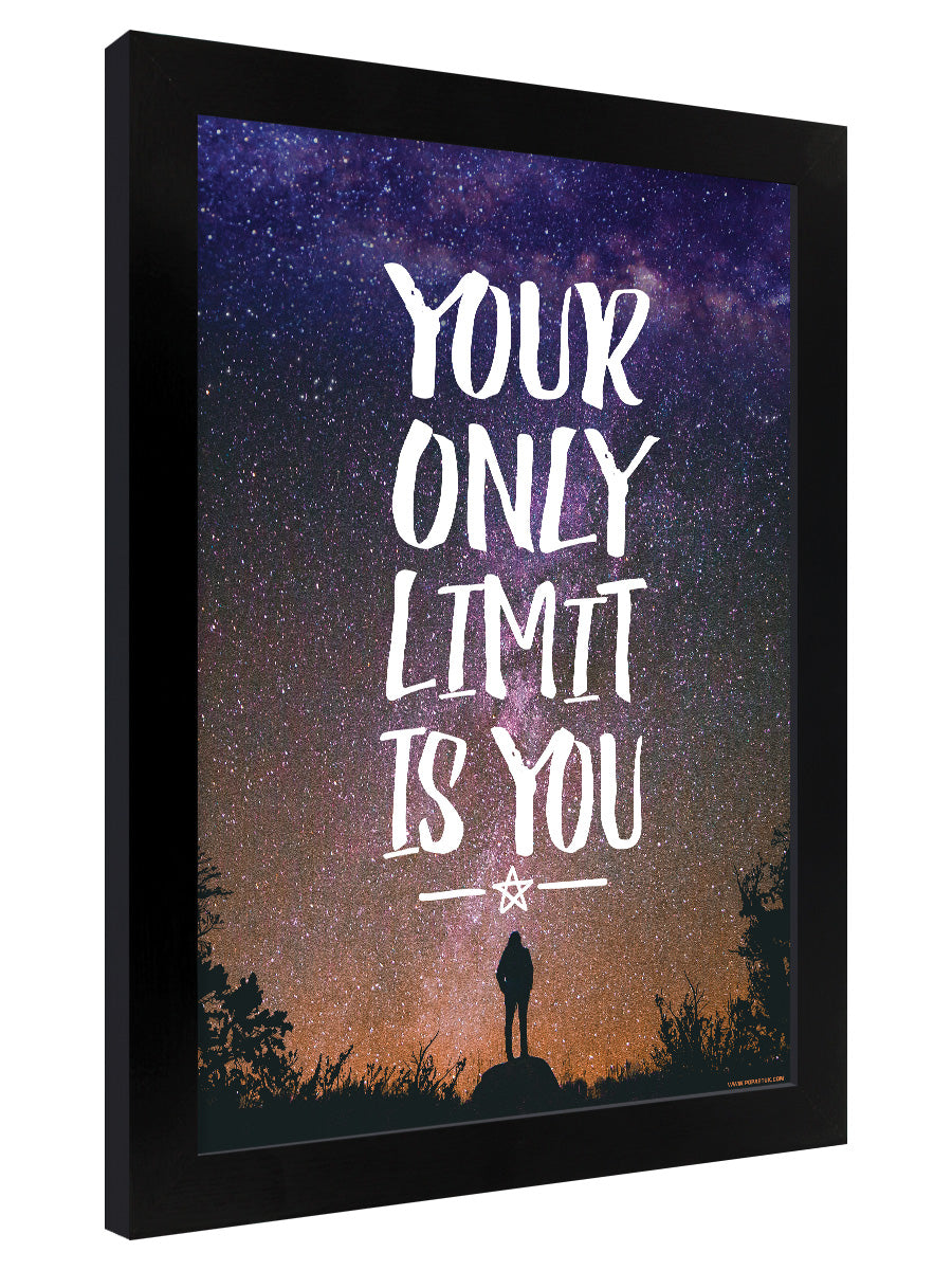 Your Only Limit Is You Black Wooden Framed Print