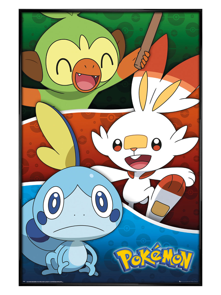 Pokemon Sword and Shield Galar Starters Custom Poster 12X16