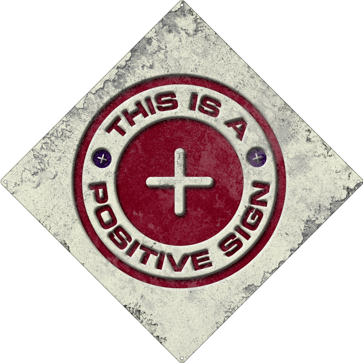 This Is A Positive Sign, Power To The Plus Square Tin Sign