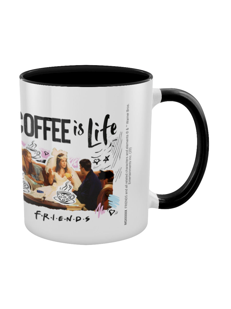 Coffee is Life Black Coloured Inner Mug