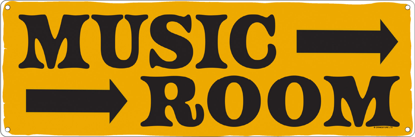 Music Room, This way Slim Tin Sign