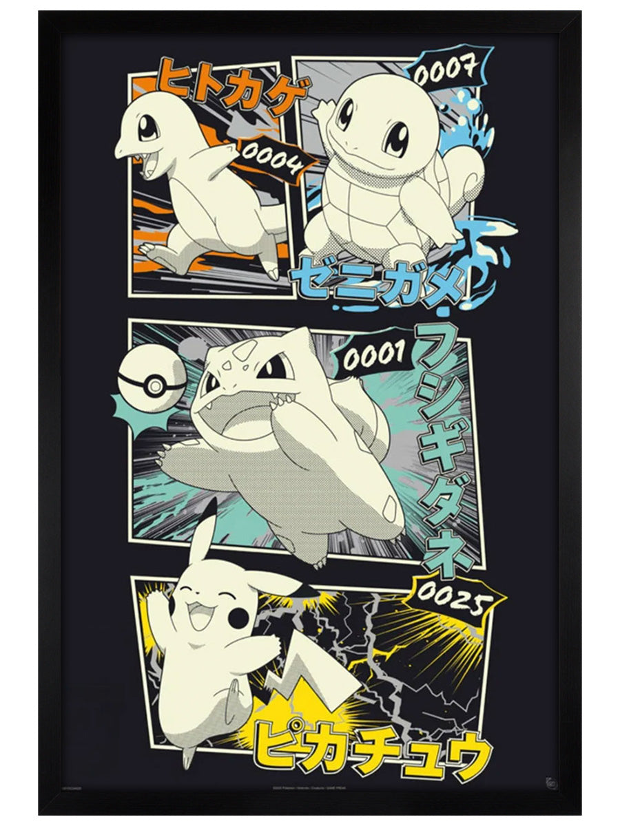 Pikachu and Kanto Starters
