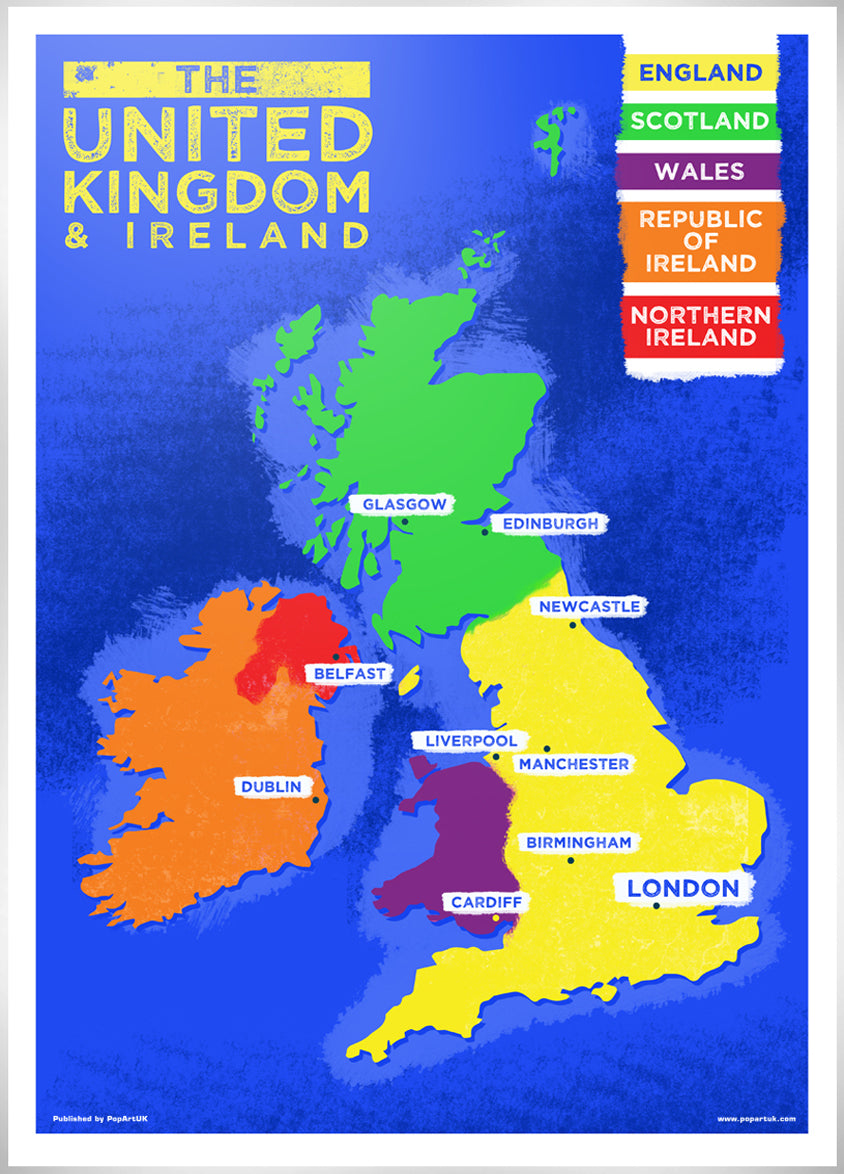 UK & Ireland Country Map