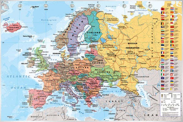European Map With Flags