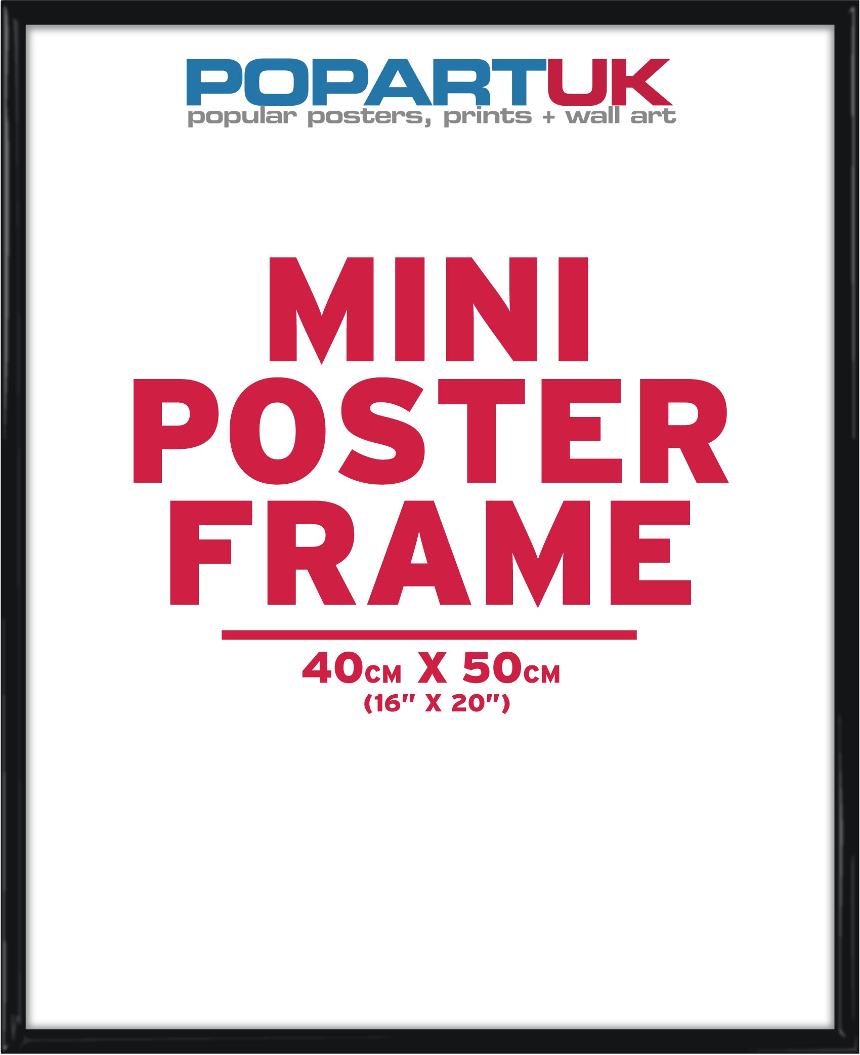 40x50cm Gloss Black Poster Frame, Suitable for Mini Posters Poster Frame