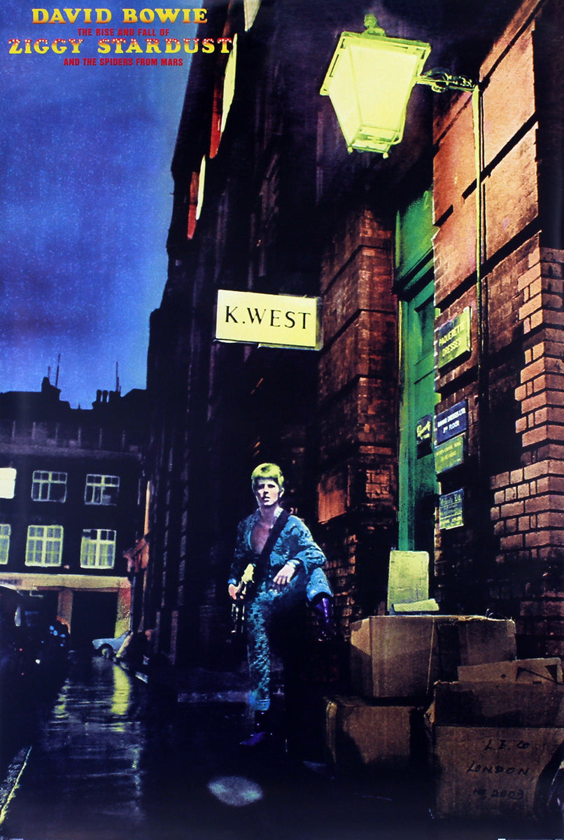 Poster David Bowie Ziggy Stardust 90x60 Cm | Colori Vivaci | Stampe Musicali Da Collezione