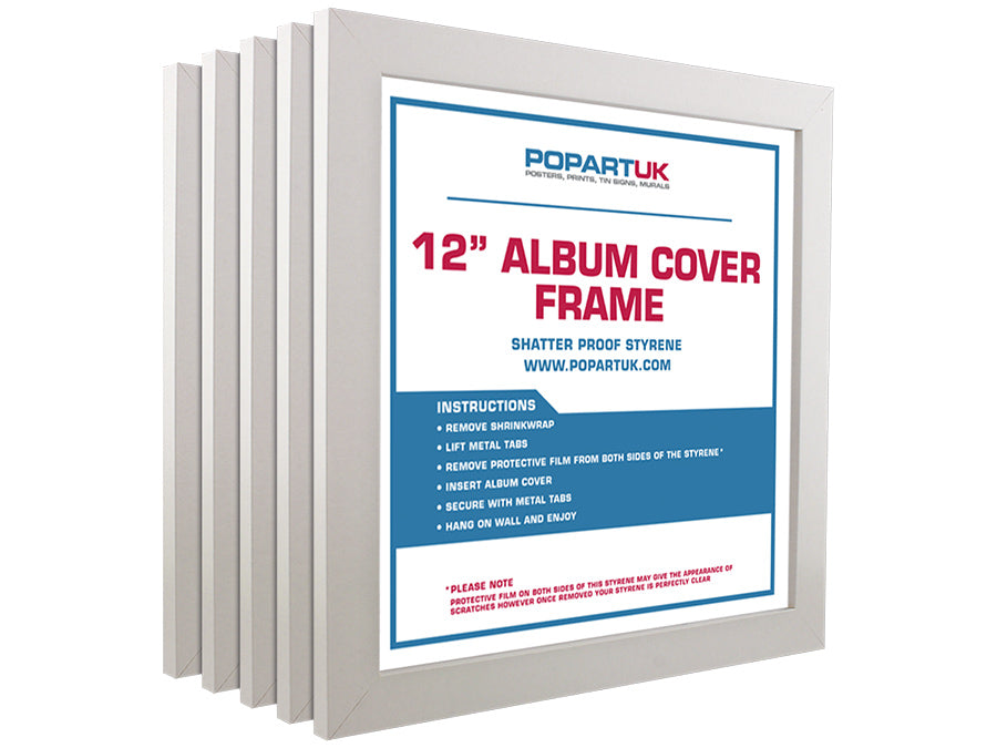 12" Record Cover Album Frame - White