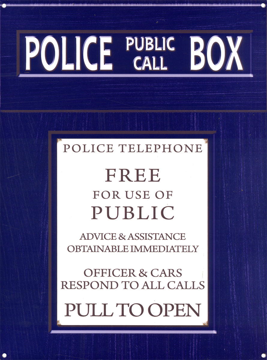 Public Call Box, Police Telephone Tin Sign